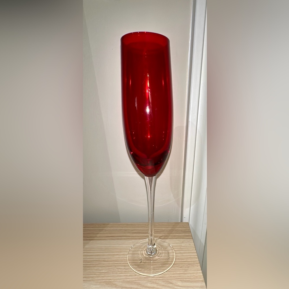 Vintage Lenox Ruby Champagne Glasses, Set of 4- Perfect condition, unused.